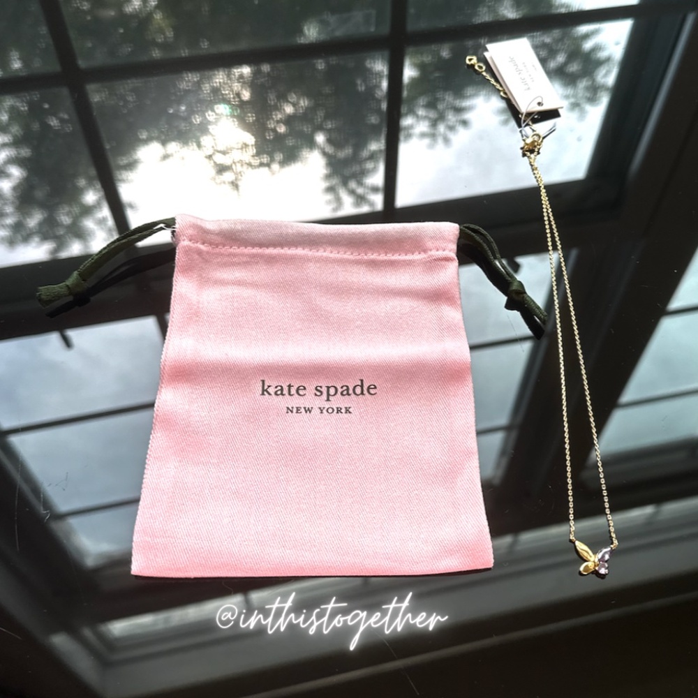 ✨PICK 2/$30✨ 🦋 Kate Spade Social Butterfly Mini Pendant w/ manufacturing flaw - Picture 5 of 10